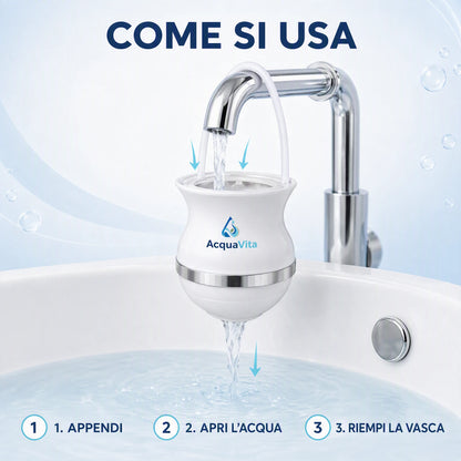 Come usare AcquaVita filtro per rubinetto da vasca